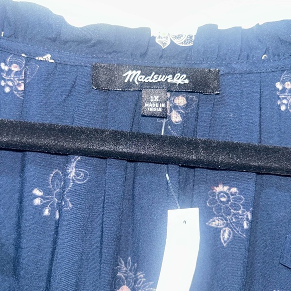 Madewell Plus Challis Midi Dress in Deep Indigo Floral - Picture 7 of 12